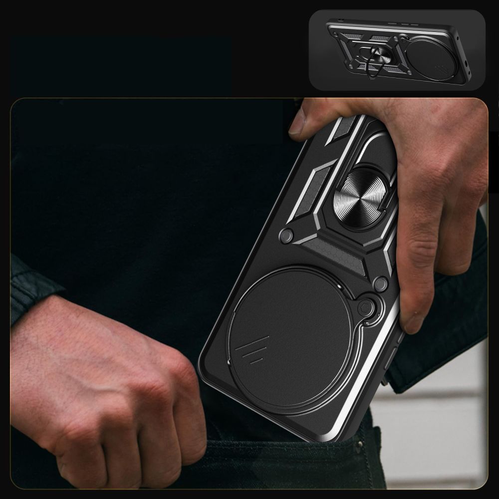 Custodia per Xiaomi Redmi Note 14 Pro 4G, Techsuit, CamShield, Nera