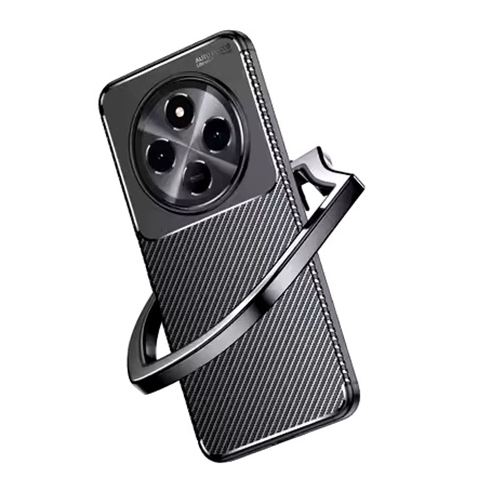 Custodia per Xiaomi Redmi Note 14 Pro 4G, Techsuit, CarbonFiber, Nera