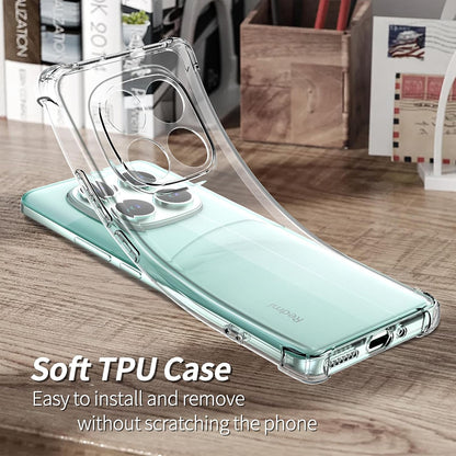 Custodia per Xiaomi Redmi Note 14 Pro 4G, Techsuit, Shockproof Clear, Trasparente