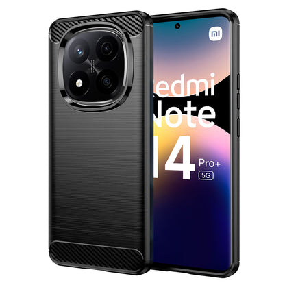 Custodia per Xiaomi Redmi Note 14 Pro+ 5G, Techsuit, Carbonio, Nera