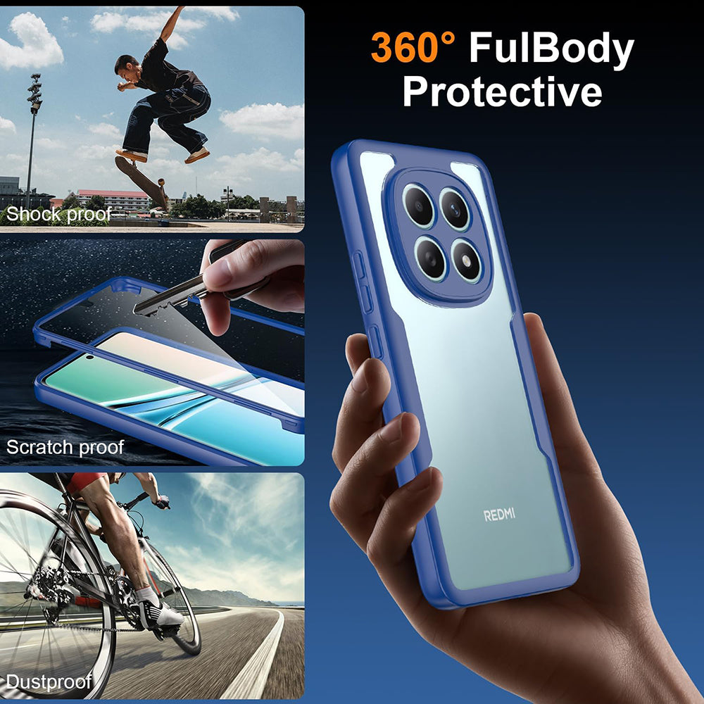 Custodia per Xiaomi Redmi Note 15 4G, Techsuit, ColorVerse 360, Blu