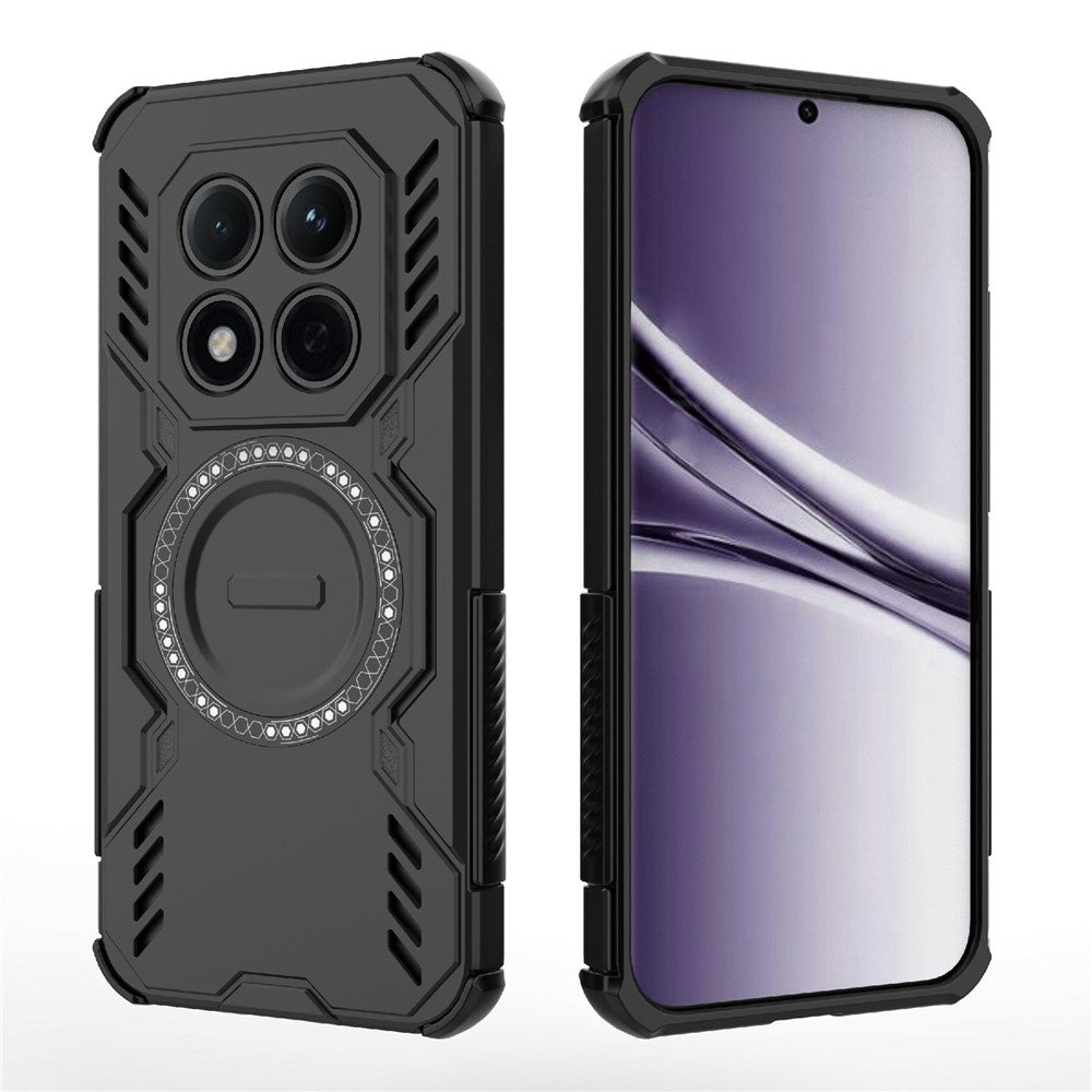 Custodia MagSafe per Xiaomi Redmi Note 15 Pro 4G, Techsuit, ArmorMag, Nera