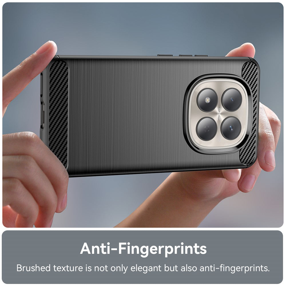 Custodia per Xiaomi Redmi Note 15 Pro 4G, Techsuit, Carbonio, Nera