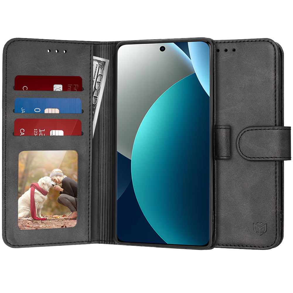 Custodia per Xiaomi Redmi Note 15 Pro 4G, Techsuit, Diary Book, Nera