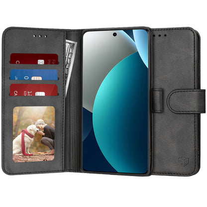 Custodia per Xiaomi Redmi Note 15 Pro 4G, Techsuit, Diary Book, Nera