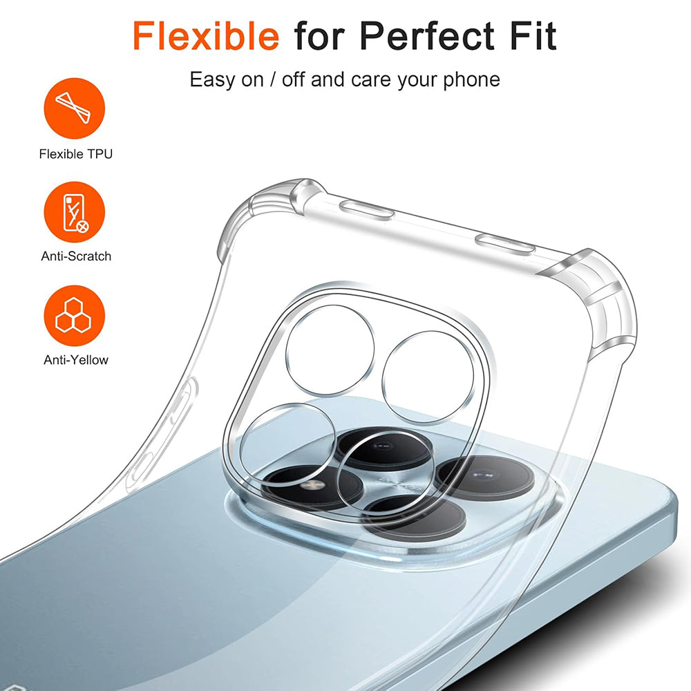 Custodia per Xiaomi Redmi Note 15 Pro 4G, Techsuit, Shockproof Clear, Trasparente