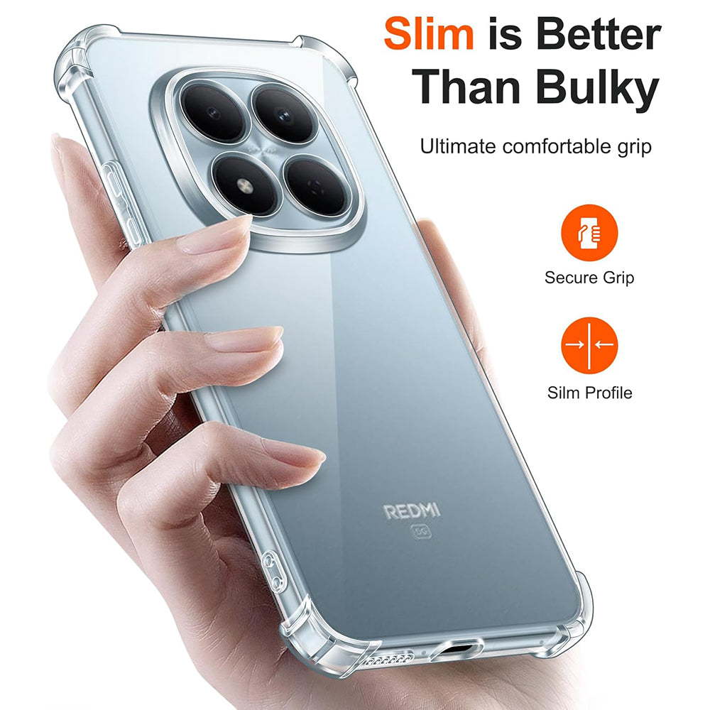 Custodia per Xiaomi Redmi Note 15 Pro 4G, Techsuit, Shockproof Clear, Trasparente