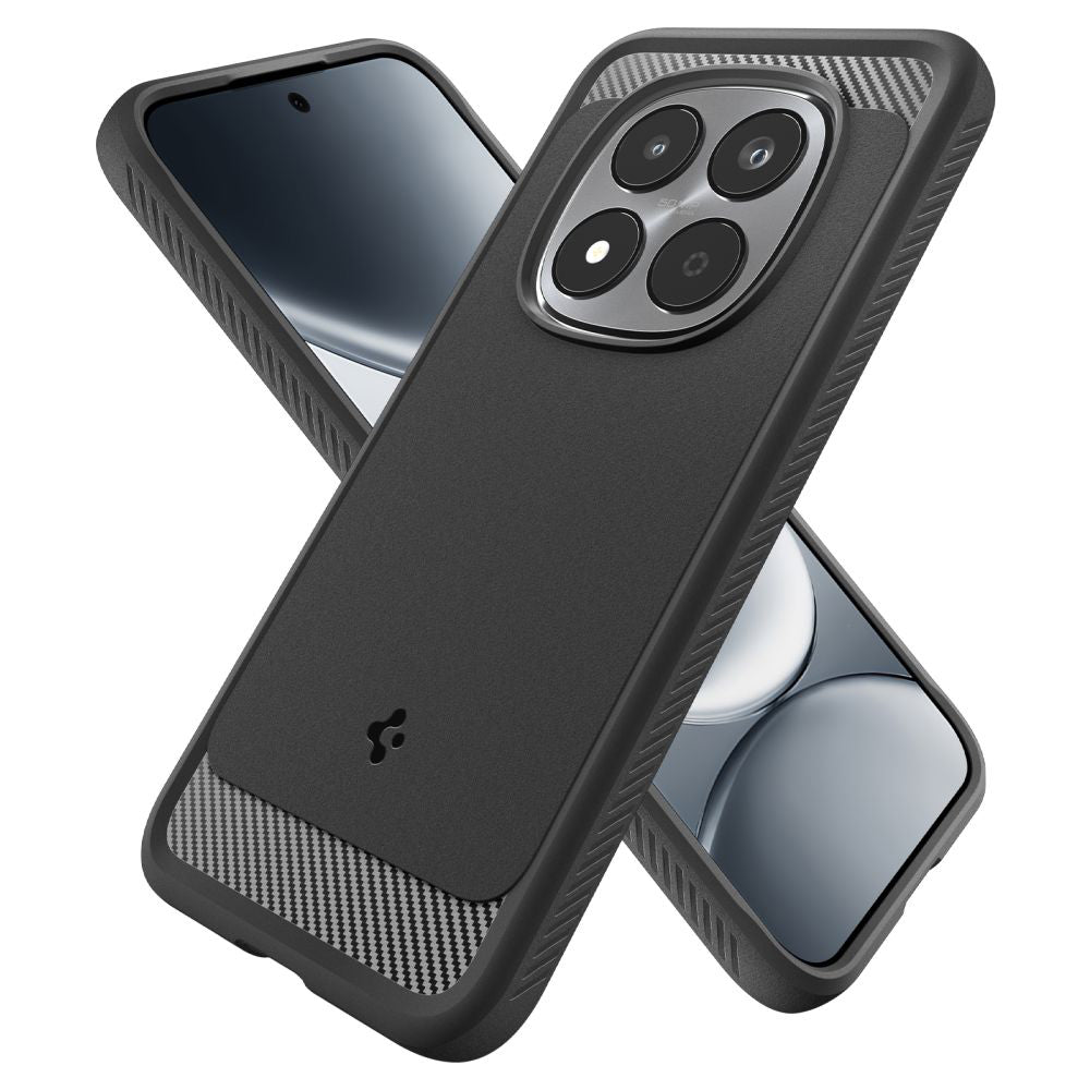 Custodia per Xiaomi Redmi Note 15 Pro 5G, Spigen, Rugged Armor, Nera Opaca ACS10460