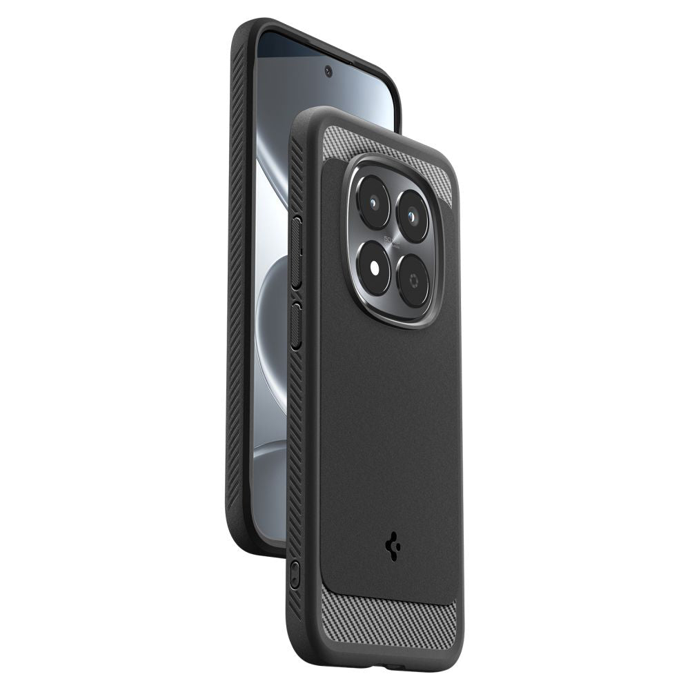 Custodia per Xiaomi Redmi Note 15 Pro 5G, Spigen, Rugged Armor, Nera Opaca ACS10460