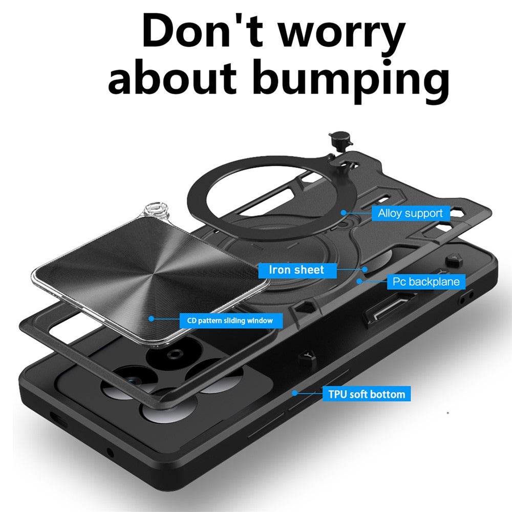 Custodia per Xiaomi Redmi Note 15 Pro 5G, Techsuit, CamGuard Pro, Blu