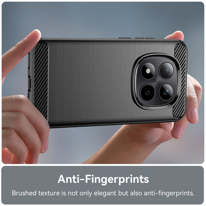 Custodia per Xiaomi Redmi Note 15 Pro 5G, Techsuit, Carbonio, Nera