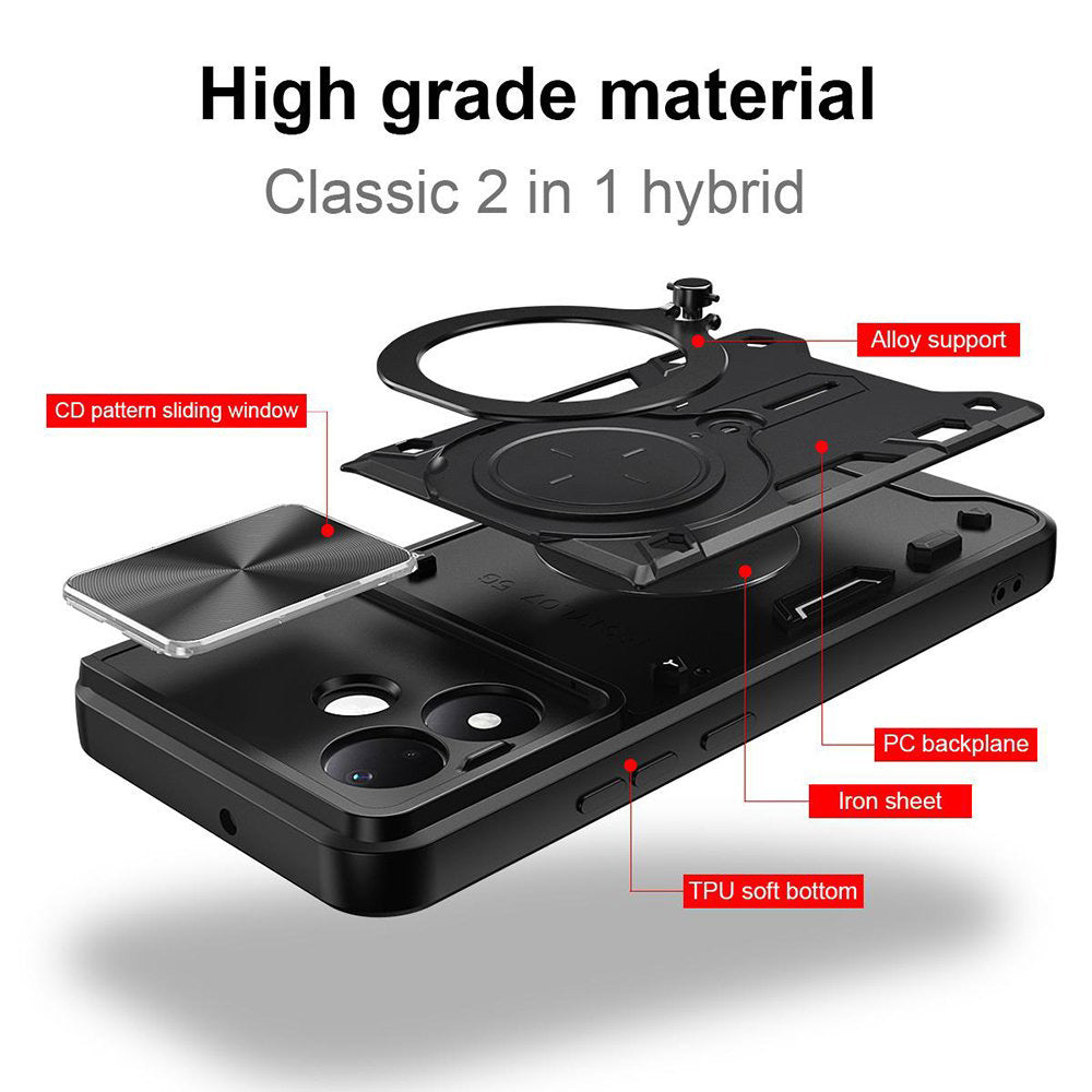 Custodia per Xiaomi Redmi Note 17 4G / Note 17 5G, Techsuit, CamGuard Pro, rossa