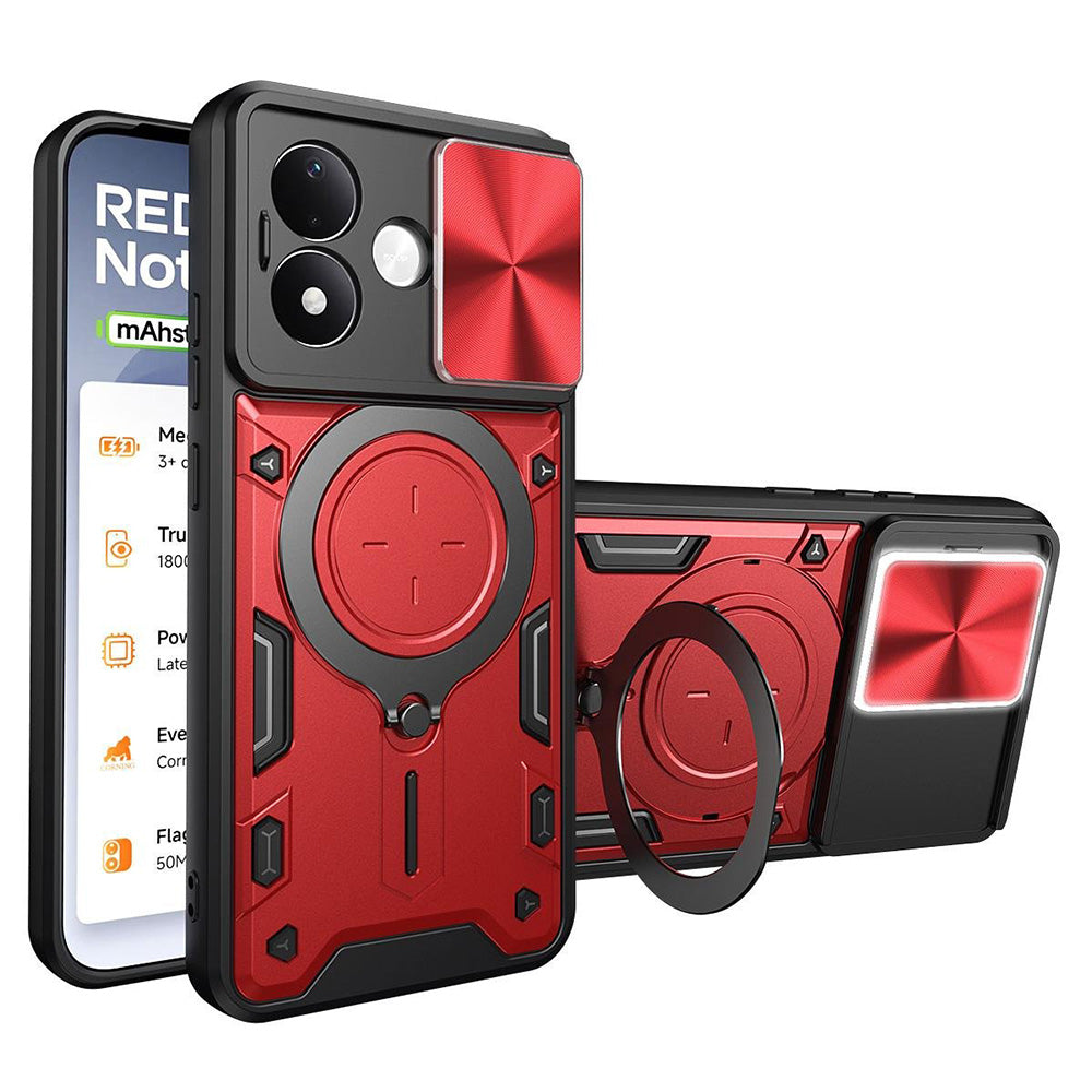 Custodia per Xiaomi Redmi Note 17 4G / Note 17 5G, Techsuit, CamGuard Pro, rossa