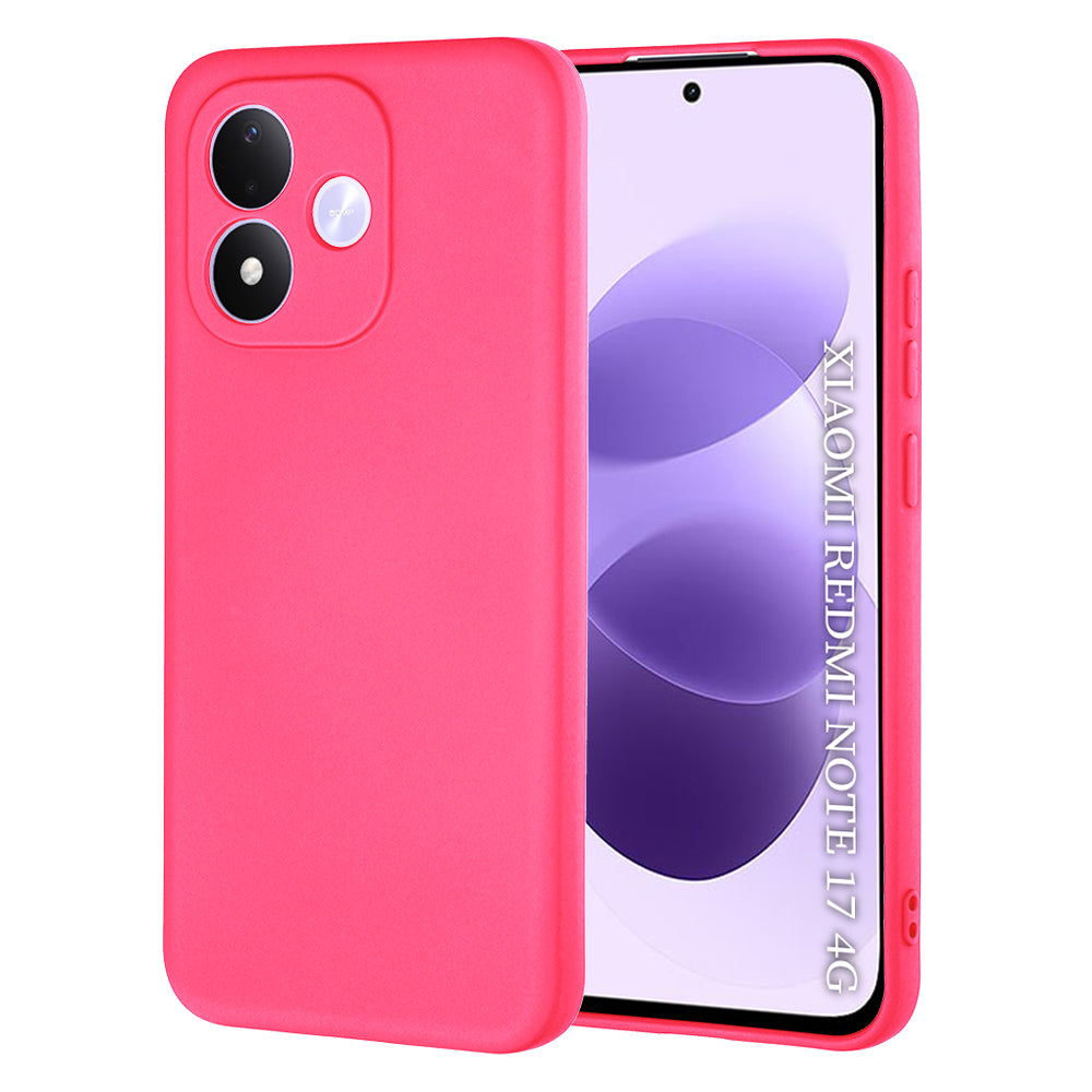 Custodia per Xiaomi Redmi Note 17 4G / Note 17 5G, Techsuit, SoftFlex, rosa scuro