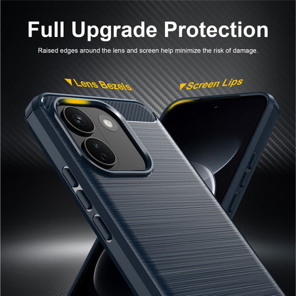 Custodia per Xiaomi Redmi Note 17 Pro Max, Techsuit, Carbon, Blu