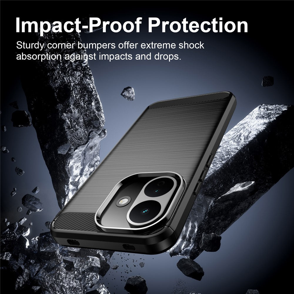 Custodia per Xiaomi Redmi Note 17 Pro, Techsuit, Carbonio, Nera