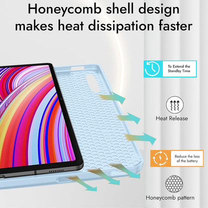 Custodia per Xiaomi Redmi Pad 2 Pro, Techsuit, Flex Trifold, Grigia