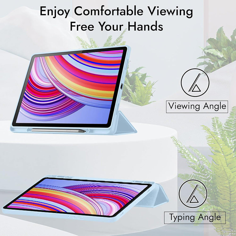 Custodia per Xiaomi Redmi Pad Pro / Pad / Pad Pro 5G, Techsuit, Flex Trifold, Blu Navy