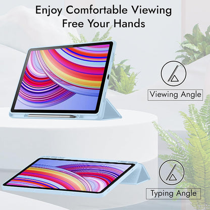 Custodia per Xiaomi Redmi Pad Pro / Pad / Pad Pro 5G, Techsuit, Flex Trifold, Blu Navy