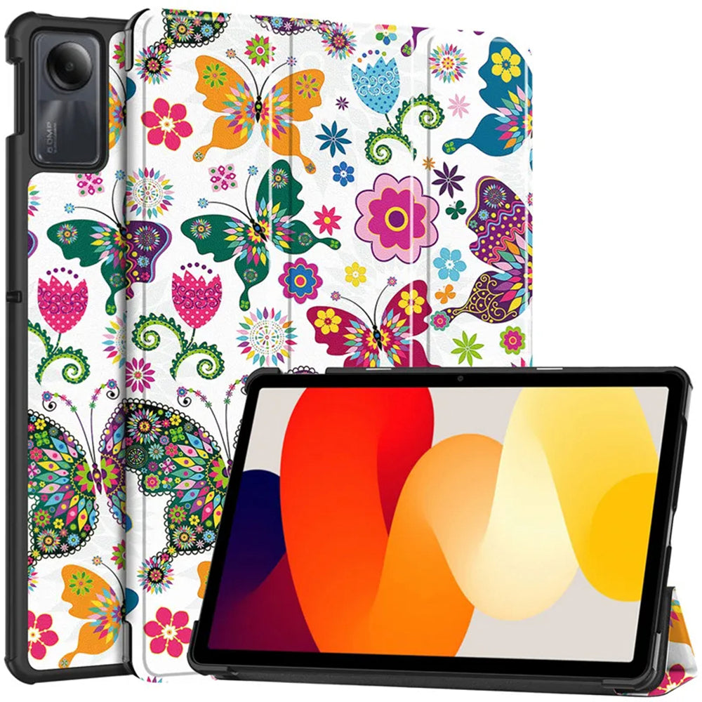 Custodia per Xiaomi Redmi Pad SE, Techsuit, FoldPro Butterfly, Multicolore