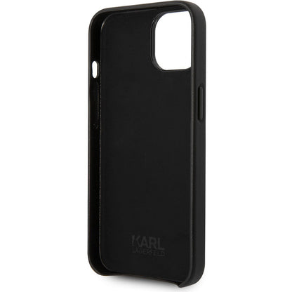 Custodia per Apple iPhone 14 Plus, Karl Lagerfeld, Logo Perforato, Nera