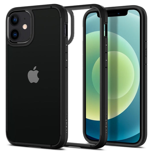 Custodia per Apple iPhone 12 / 12 Pro, Spigen, Ultra Hybrid, Nera ACS01703
