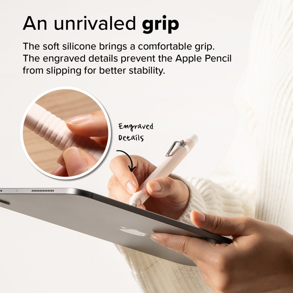Custodia Ringke Drafting per Apple Pencil Pro / Pencil (Generazione 2), Bianca