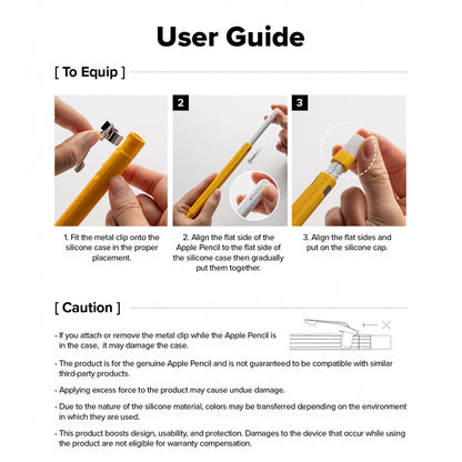 Custodia Ringke Drafting per Apple Pencil Pro / Pencil (Generazione 2), Bianca