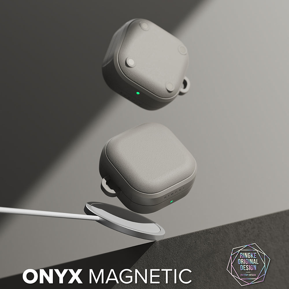 Custodia Ringke Onyx Magnetic per Samsung Galaxy Buds4 / Buds4 Pro, Grigia