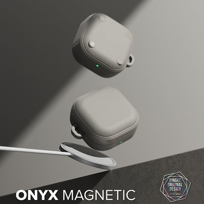 Custodia Ringke Onyx Magnetic per Samsung Galaxy Buds4 / Buds4 Pro, Grigia