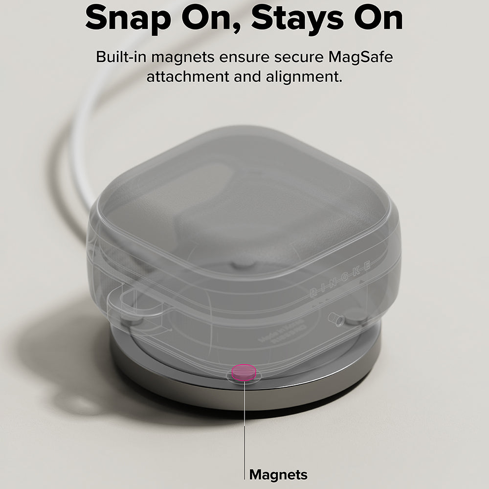 Custodia Ringke Onyx Magnetic per Samsung Galaxy Buds4 / Buds4 Pro, Grigia