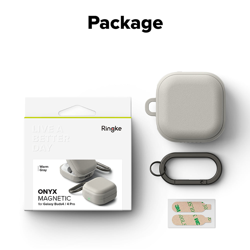 Custodia Ringke Onyx Magnetic per Samsung Galaxy Buds4 / Buds4 Pro, Grigia
