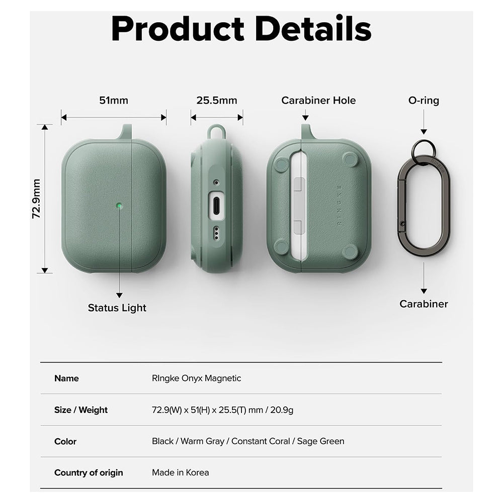 Custodia Ringke Onyx per Apple AirPods 3, Verde