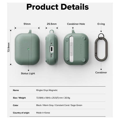 Custodia Ringke Onyx per Apple AirPods 3, Verde
