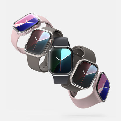Custodia Ringke Slim per Apple Watch Series 10 / 11 42mm, Set da 2 pezzi, Nero Opaco / Trasparente