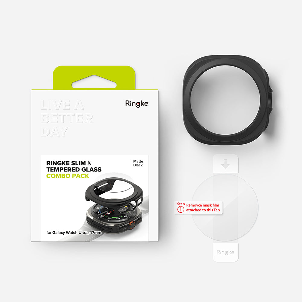 Custodia Ringke Slim per Samsung Galaxy Watch Ultra, Nera Opaca