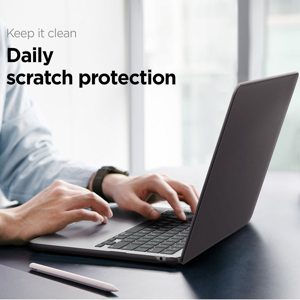 Custodia Spigen Airskin per Apple MacBook Air 13 pollici (2026) / (2025) / (2024) / (2022), Nero Satinato ACS11531