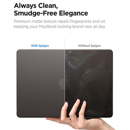 Custodia Spigen Airskin per Apple MacBook Air 13 pollici (2026) / (2025) / (2024) / (2022), Nero Satinato ACS11531