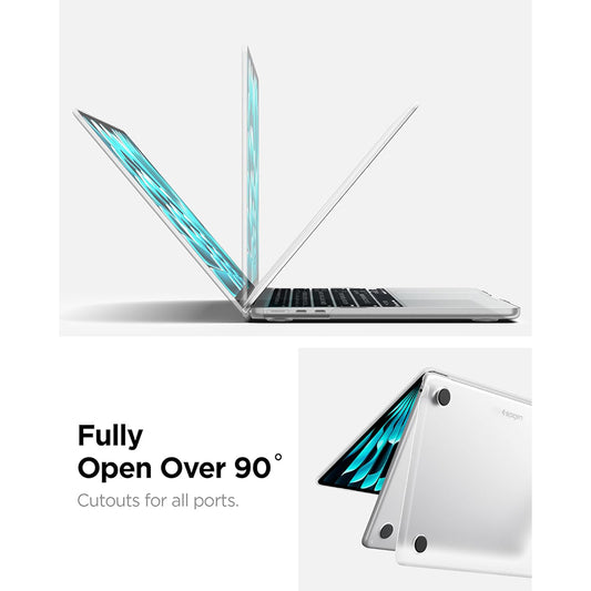 Custodia Spigen Airskin per Apple MacBook Air 13 pollici (2026) / (2025) / (2024) / (2022), Trasparente Satinata ACS11530
