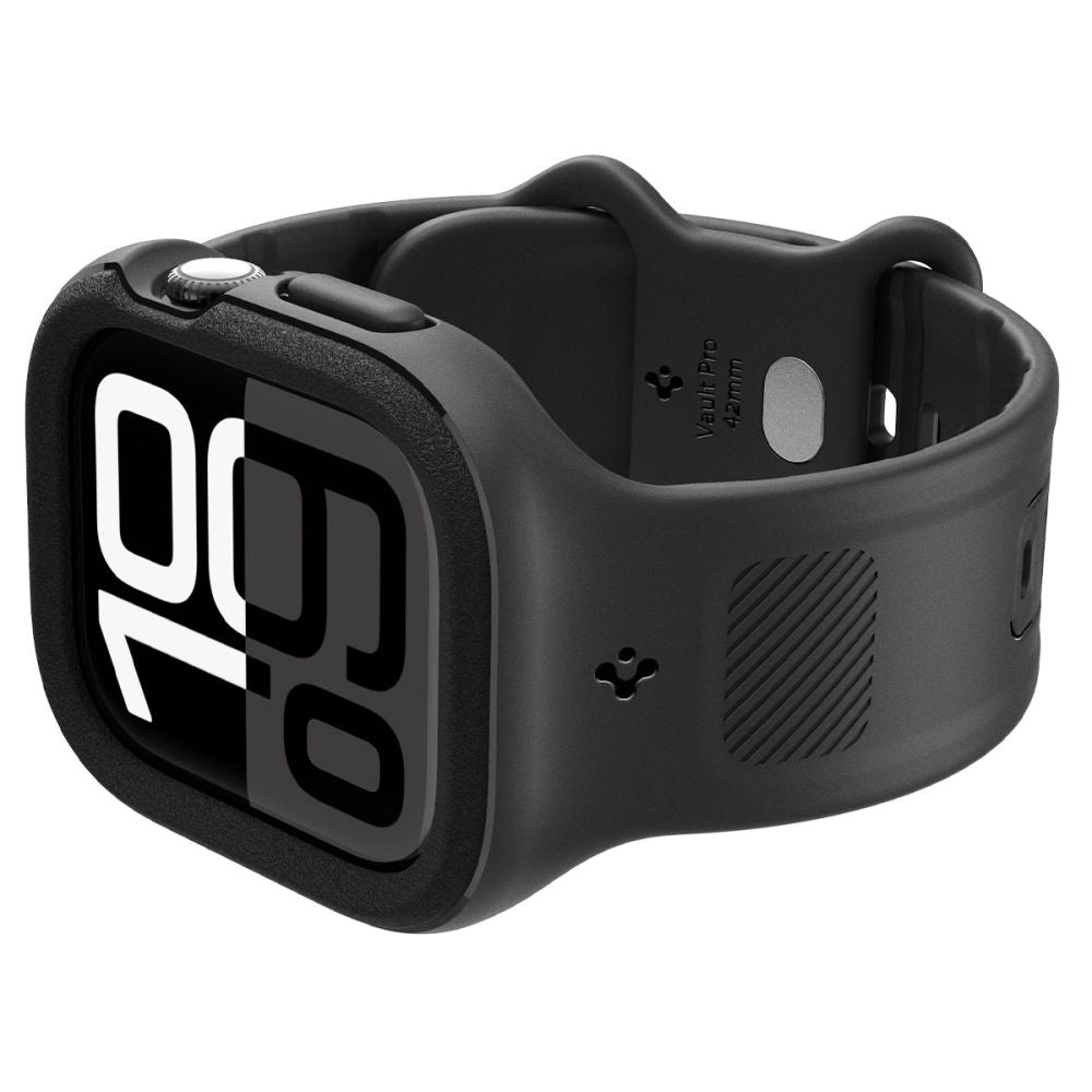 Cinturino Spigen Caseology Vault Pro per Apple Watch Series 10 / 11 42mm, Nero Opaco ACS09390