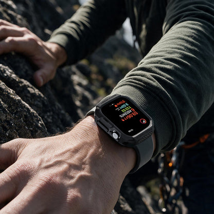 Custodia Spigen Rugged Armor per Apple Watch Series 12 46mm, Nero Opaco ACS11886