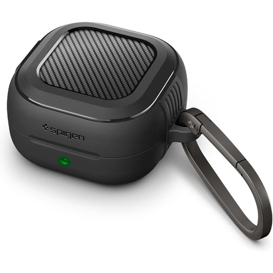 Custodia Spigen Rugged Armor per Samsung Galaxy Buds4 / Buds4 Pro, Nera Opaca ACS11200