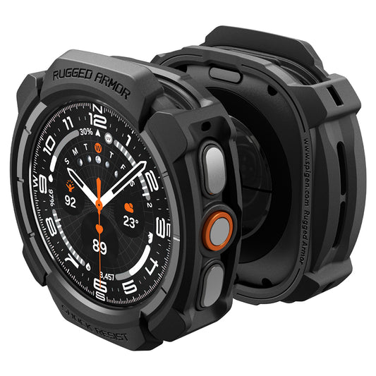 Custodia Spigen Rugged Armor per Samsung Galaxy Watch Ultra2, Nera Opaca ACS11611