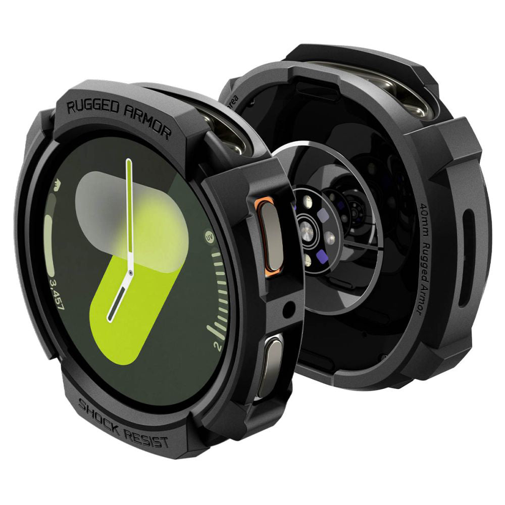 Custodia Spigen Rugged Armor per Samsung Galaxy Watch8 40mm, Nera ACS10004