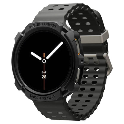 Custodia Spigen Rugged Armor per Samsung Galaxy Watch8 44mm, Nero Opaco ACS10006