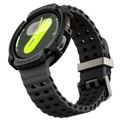 Custodia Spigen Rugged Armor per Samsung Galaxy Watch8 44mm, Nero Opaco ACS10006