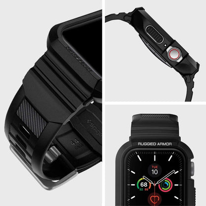 Custodia Spigen Rugged Armor Pro per Apple Watch 44mm Series, Nera 062CS25324
