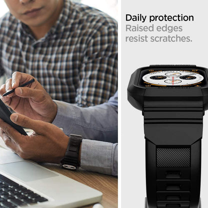 Custodia Spigen Rugged Armor Pro per Apple Watch 44mm Series, Nera 062CS25324