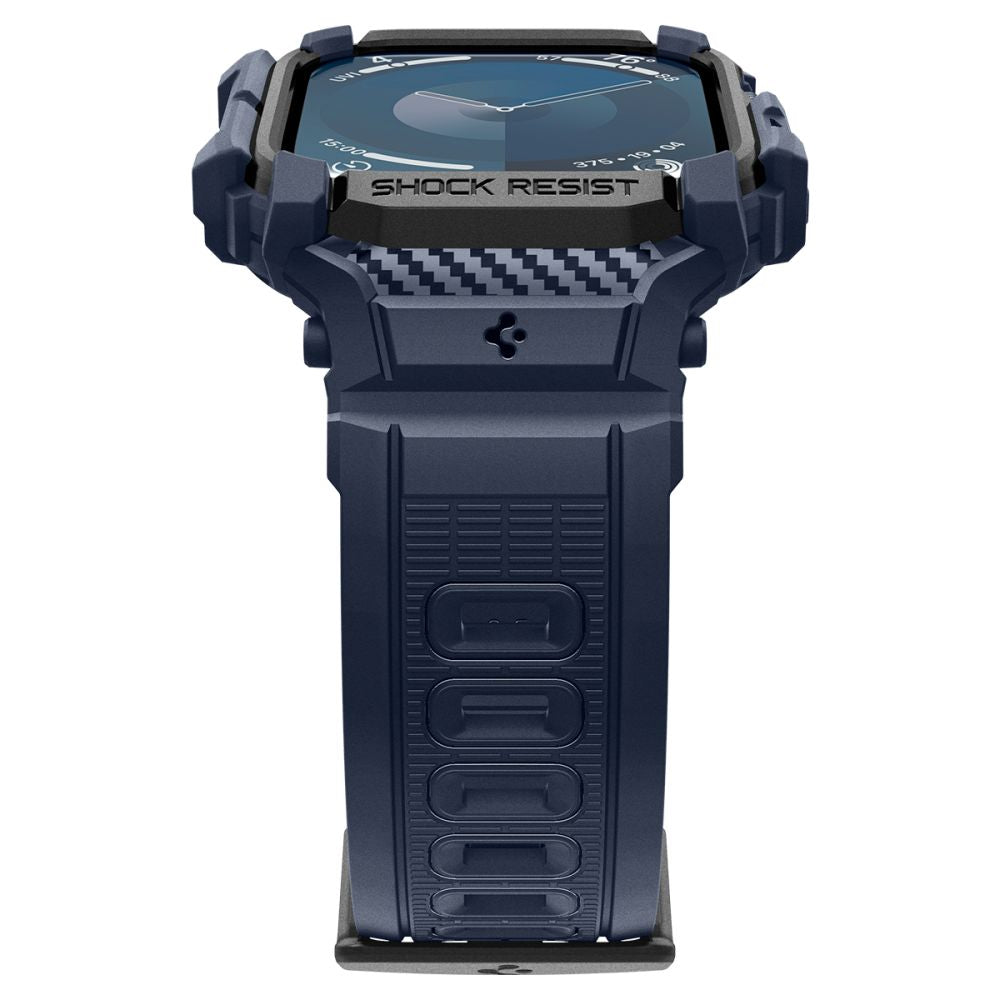 Custodia Spigen Rugged Armor Pro per Apple Watch Series 10 / 11 46mm, Blu Navy