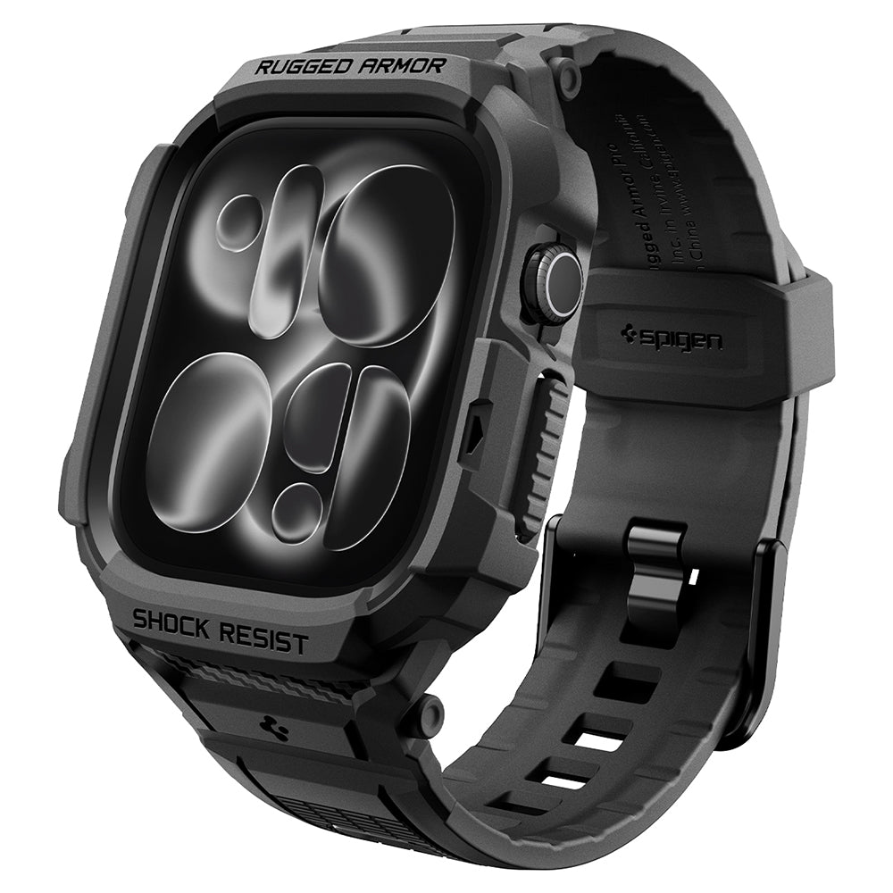 Custodia Spigen Rugged Armor Pro per Apple Watch Series 12 42mm, Nero Opaco ACS11883